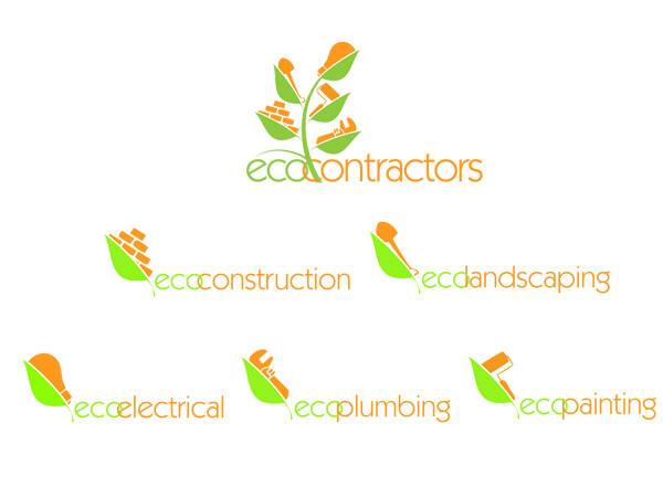 eco contractors logo design